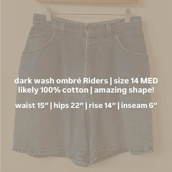 vintage RIDERS ombré denim shorts - Picture 5 of 7